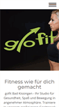 Mobile Screenshot of gofit-badkissingen.de